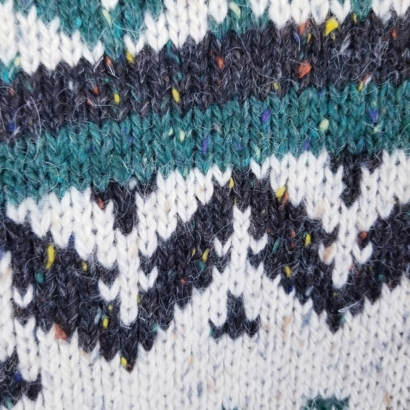 Peter England Vintage Wool Blend Shaker Stitch Sweater - Picture 6 of 7